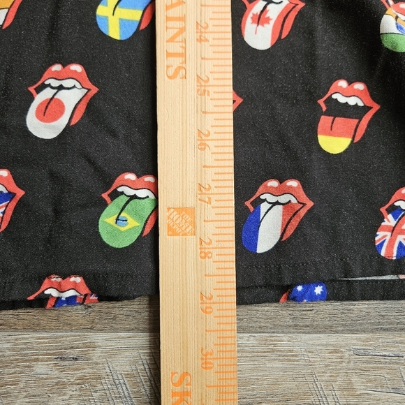 The Rolling Stones Tongue Button Down Medium Short Sleeve multi color - Picture 7 of 10